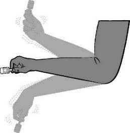Hold, shake and mix thoroughly